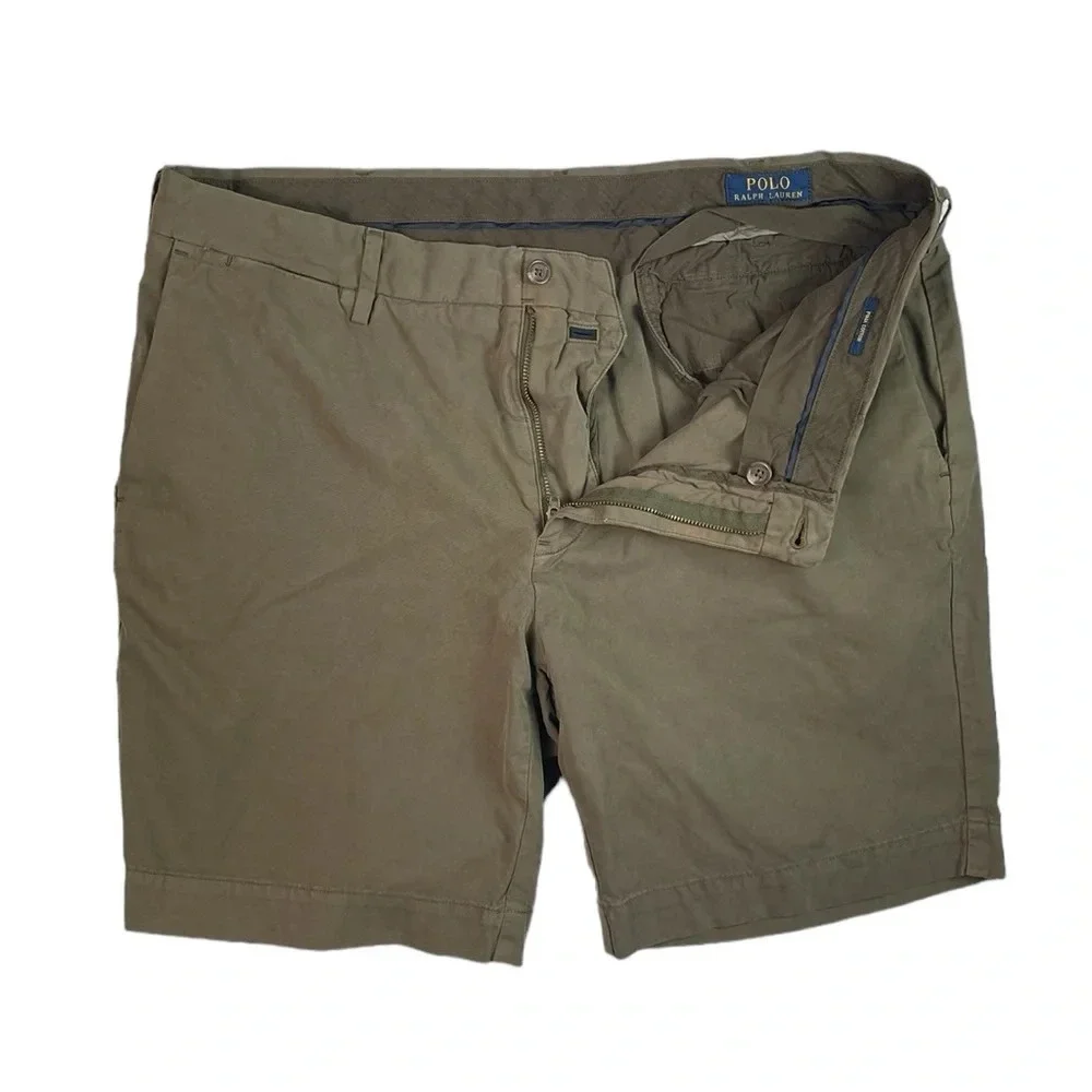 SH153 Men’s Polo Ralph Lauren Designer Pima Cotton Preppy Chino Shorts 36